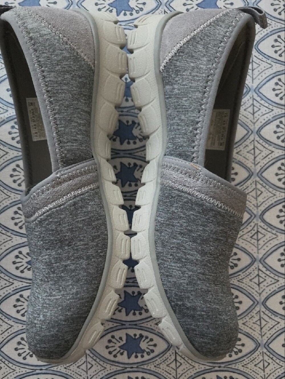 Skechers Slip-On Memory Foam Flats in Black and Gray - Picture 7 of 9